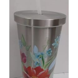 The Pioneer Woman Tumbler 24 Oz Stainless Steel Cup Floral Cottage Shabby