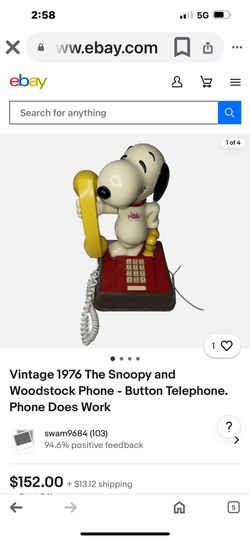 Snoopy  And Woodstock Phone 1970’s 