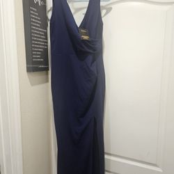 WOOSEA Women Sleeveless V Neck Split Evening Cocktail Long Dress