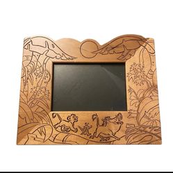 Vintage Disney Store  Lion King Wooden Picture Frame, Made In U.S.A. 3 1/2” x 5”