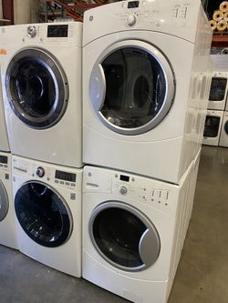 GE XL CAPACITY WASHER & DRYER ELECTRIC SET ON SALE 