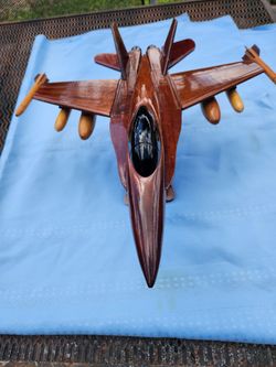 Mahogany F-18 Hornet model