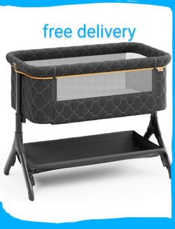 bedside sleeper baby bassinet with hidden wheels and mattress NUEVA  cuna moises para bebe con acceso de un lado y ruedas escondidas  Free delivery