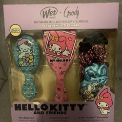 🎁HELLO KITTY AND FRIENDS WET BRUSH GIFT SET & HAIR ACCESSORIES