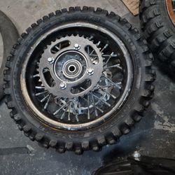 Pit Bike Wheels With Sprocket And Parts 
