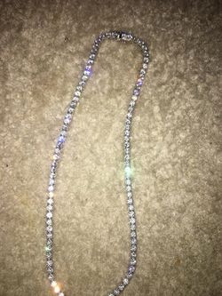 Tennis diamond chain necklace for sale
