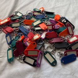 Bulk Plastic Key Tags with Split Rings