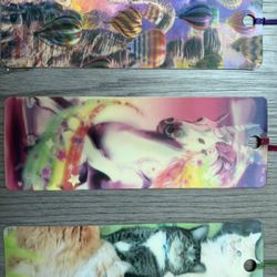 Bookmark BUNDLE: Unicorn 3D Balloons 3D Cats 3D Grumpy Cat 4x Magnetic
