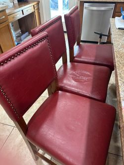Red tall chairs