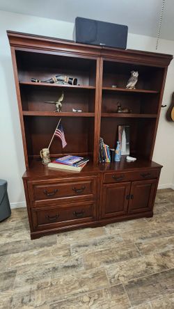 Liberty Double Lateral File Cabinet & Bookshelf Hutch