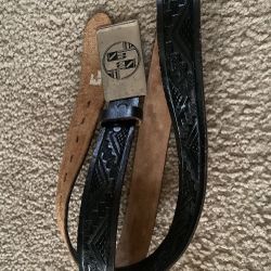 Handcrafted Mexican leather men’s best with unique pattern Vintage 