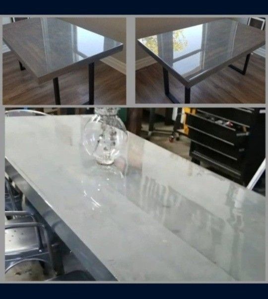 Amazing !! Gray DINING (NEW) TABLE