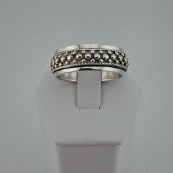 Silver Ring Rotating Inlay Band CHROMEHEARTS