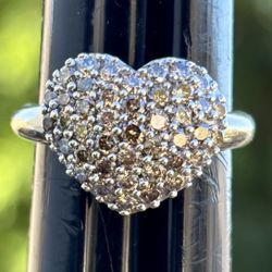 14K Gold Chocolate Diamond 1ctw Ring Size  6.5