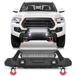Pofenze Tacoma Front Bumper W/Winch Plate For 2016-2023 Tacoma Pickup Trucks