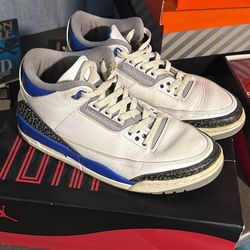 Jordan 3 True Blue size 9.5 mens