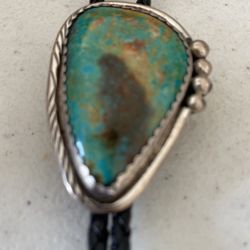 Navajo Turquoise Old Pawn Bo Lo Tie 