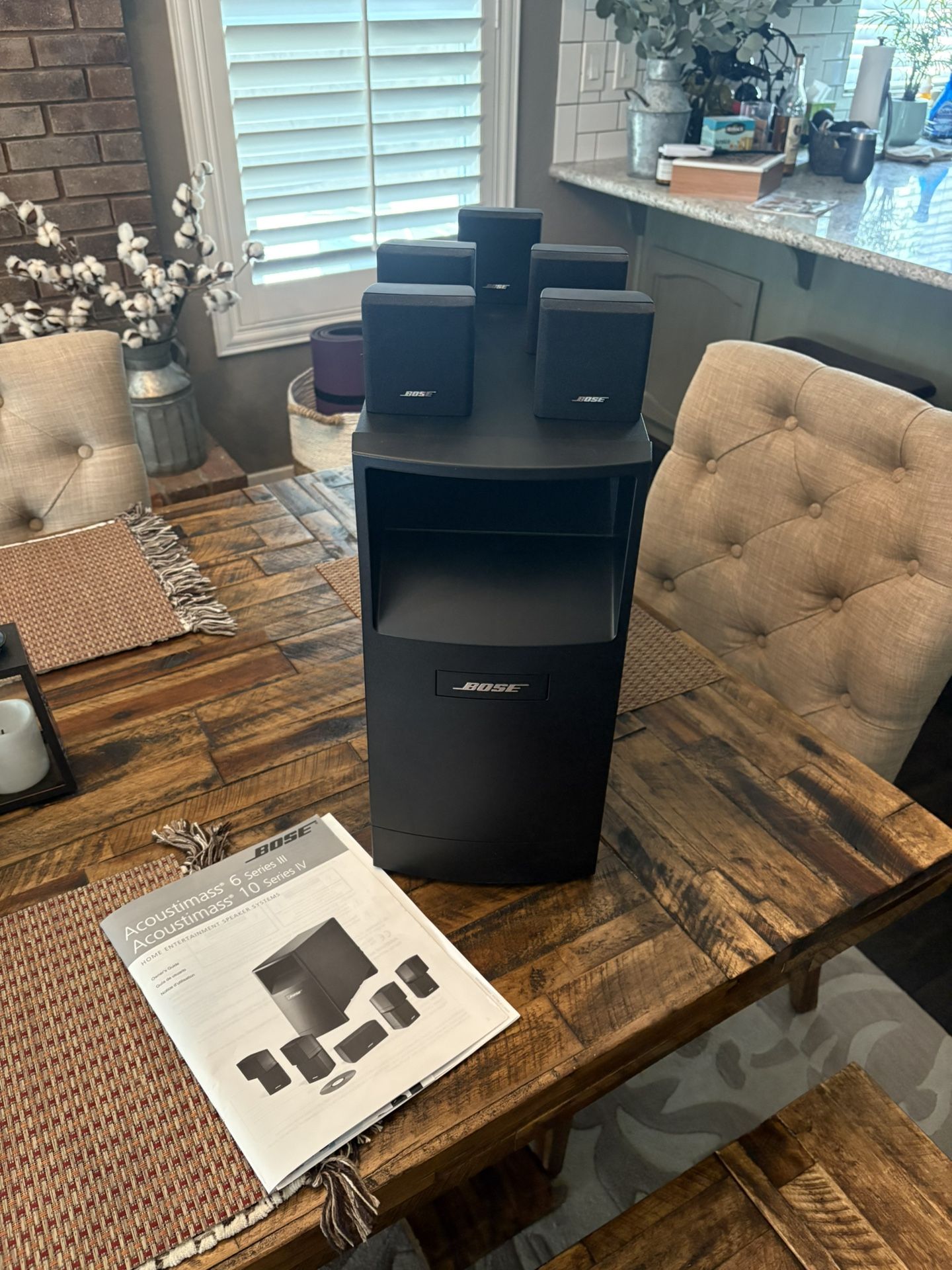 Yamaha Receiver and Bose Speaker Home System