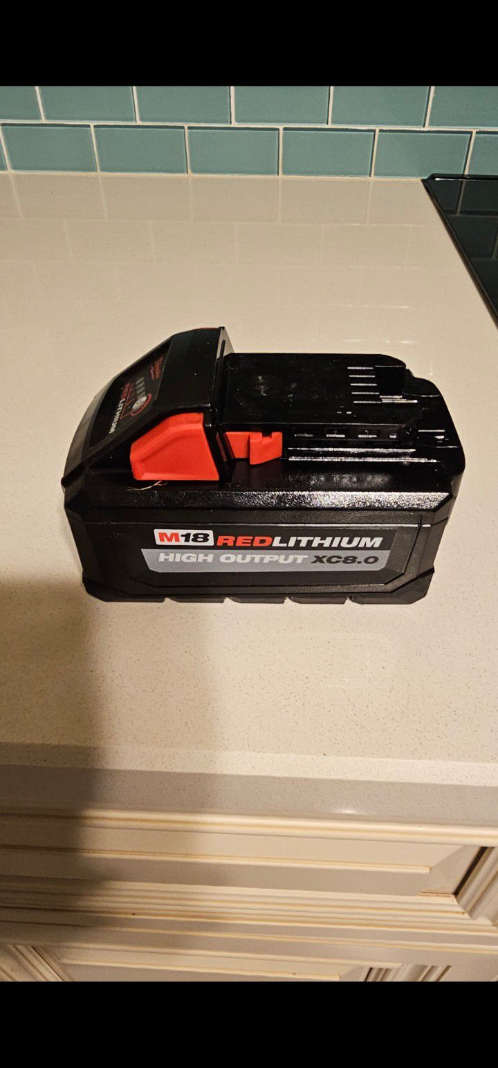 Milwaukee M18 lithium 8.0AH Battery  BRAND NEW NEVER USED PRICE IS FIRM  PEMBROKE PINES 