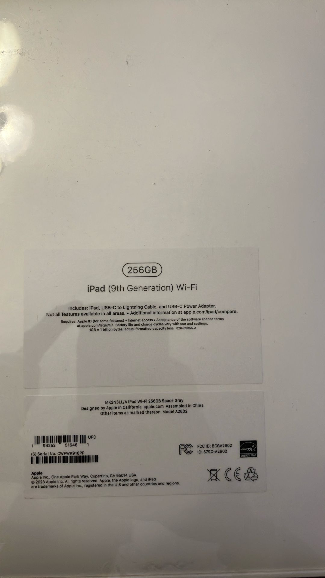 Apple iPad Brand New 9th Gen 256gb