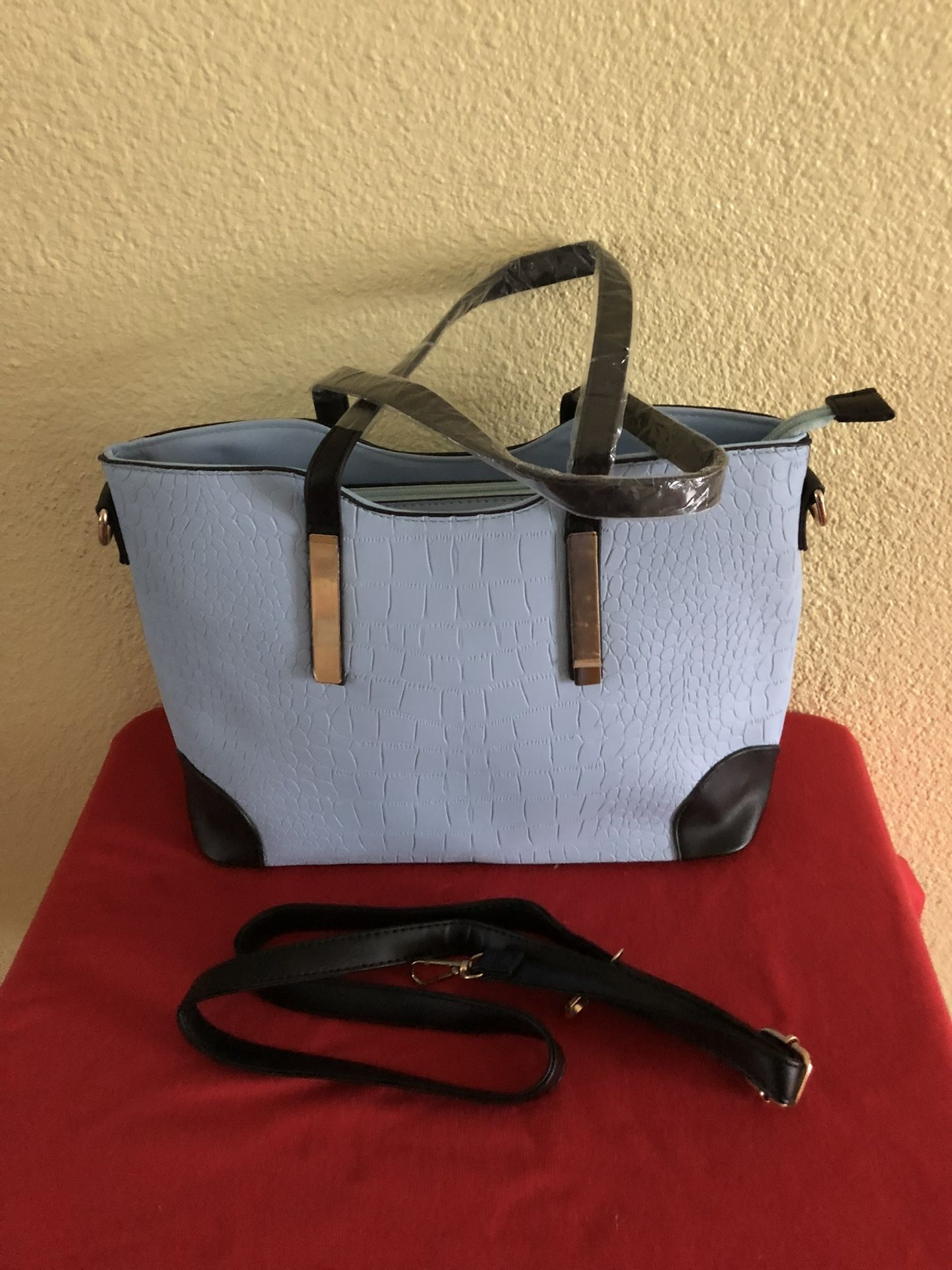 Shoulder/Crossbody Bag-Light Blue