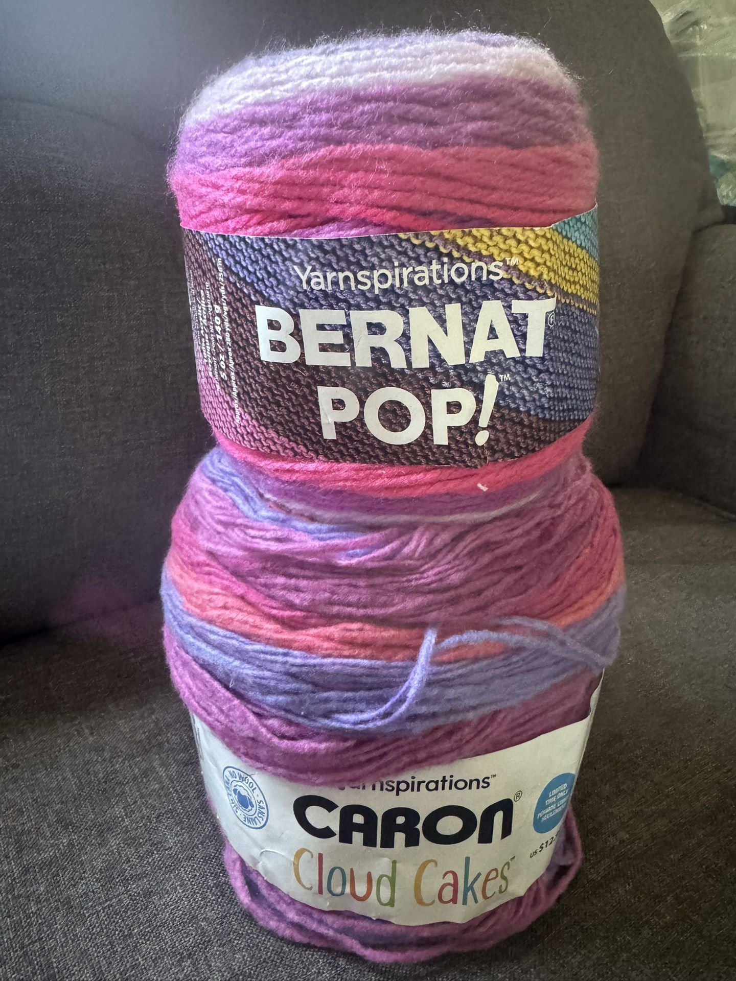 Bernat Pop + Caron Cloud Cakes Yarn
