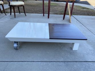 Short, Custom-Repurposed Coffee Table
