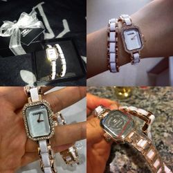 Ceramic Watch Double Bracelet 