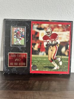 John Taylor #82 San Francisco 49ers Autographed Photo Plaque w/ Certificate of Authenticity (Field of Dreams)