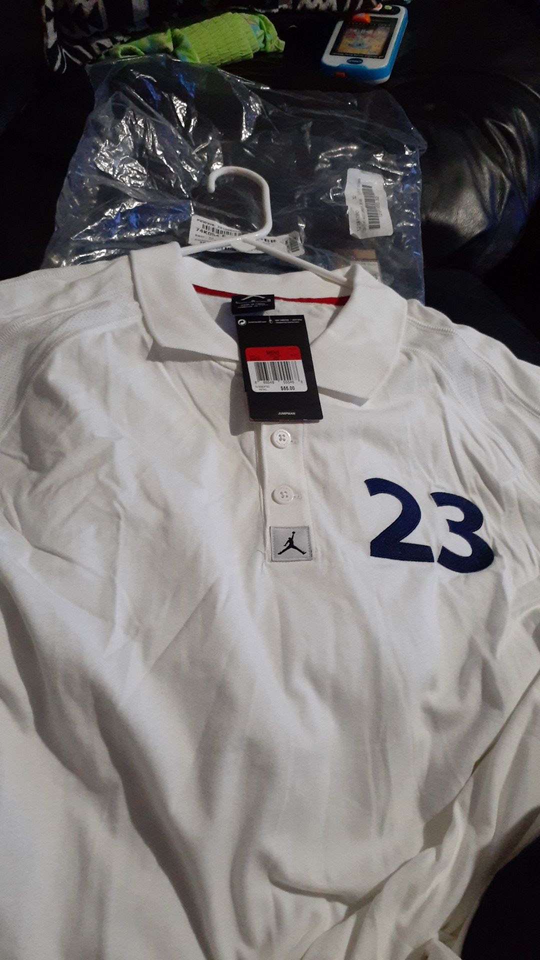 Brand new mens Jordan retro 12 white/royal blue polo shirt 30 obo