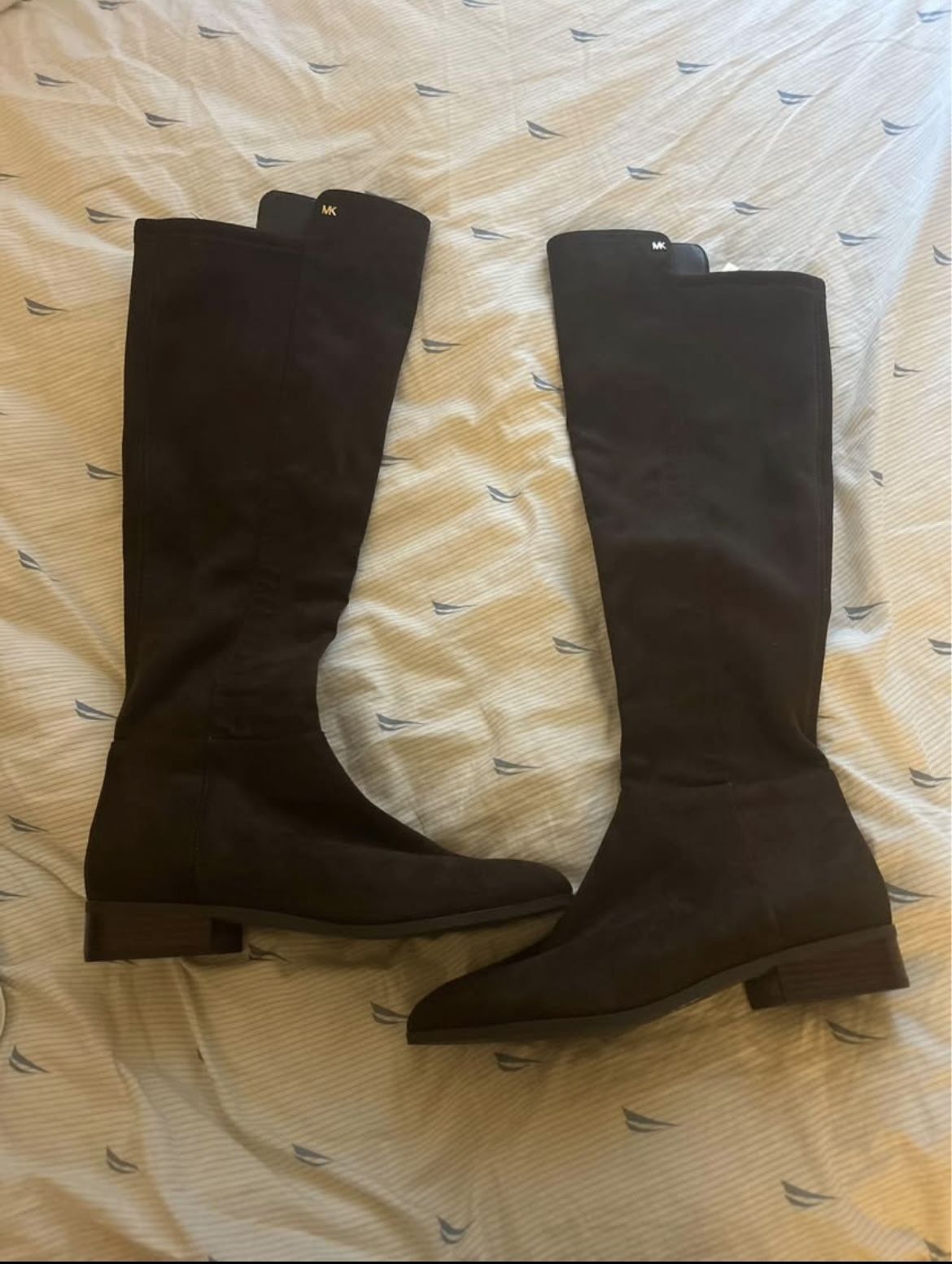 Michael Kors Bromley Flat Boots Chocolate Brown