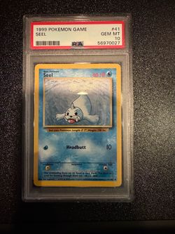 PSA 10 GEM MINT 1999 Pokémon Base Set Seel #41/102 Unlimited