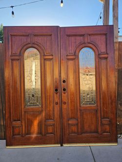Beautiful Front entrance double wood doors