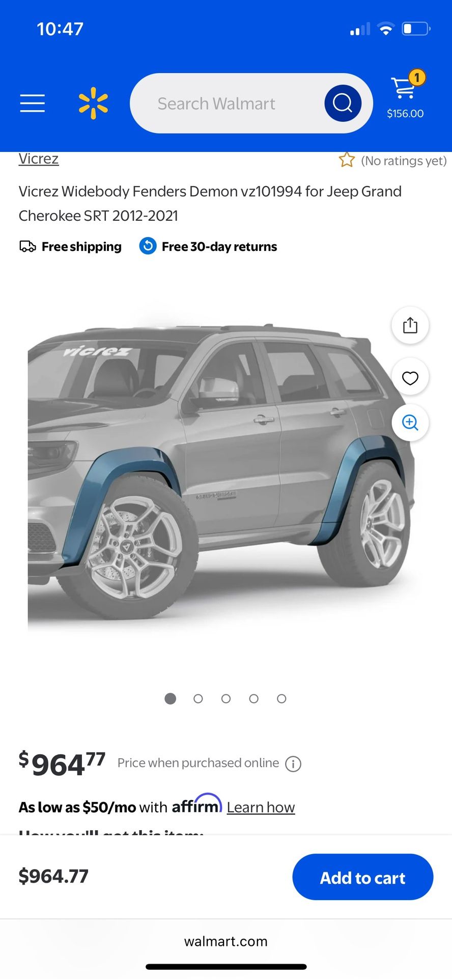 Jeep Grand Cherokee Or Durango Wide Body Kit
