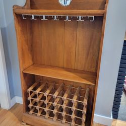 Antique Wine And Bar Book Case/ Shelf