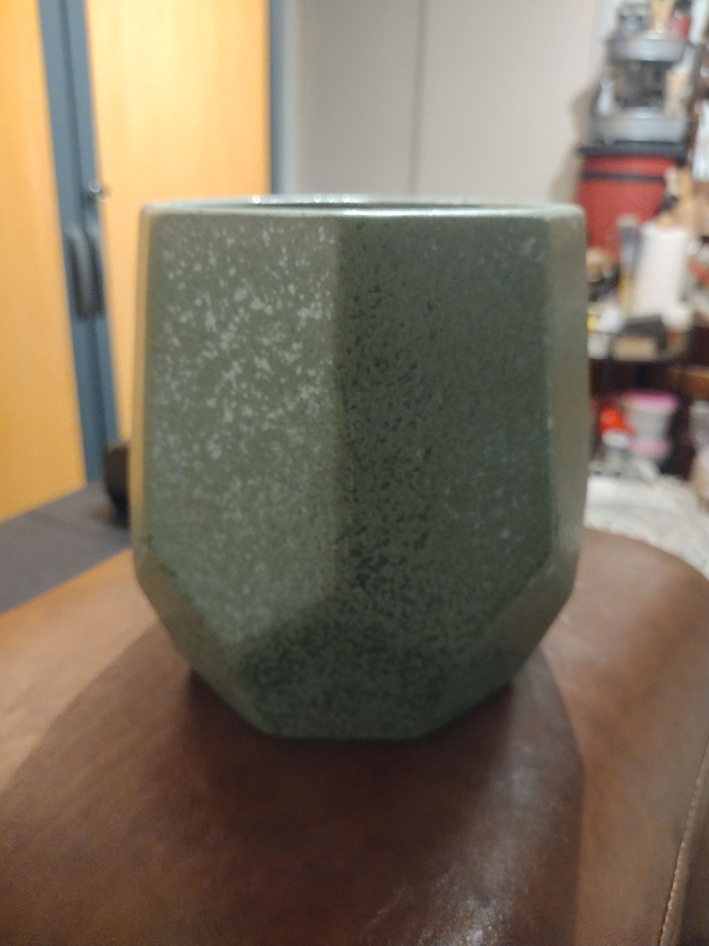 Small decorative ceramic planter vase