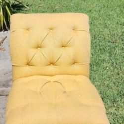 Armless Overstuffed Chair, See 2 Pics