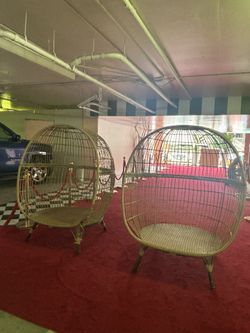 Oversized wicker chairs 