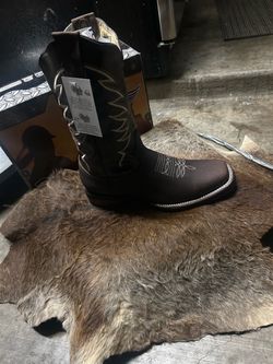 Dark Brown Western Cowboy Boot with Tag