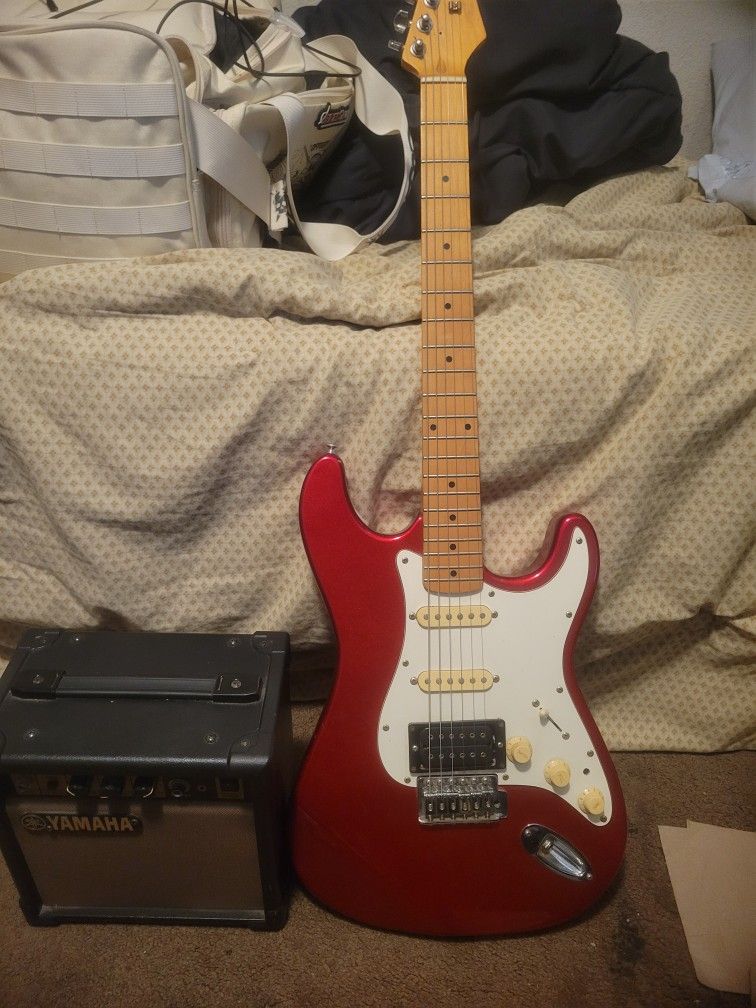 Electric Guitar With Small Amp