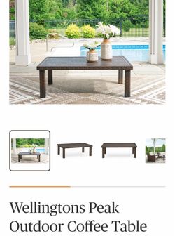 NEW in BOX PATIO COFFEE TABLE BY ASHLEY DESIGN