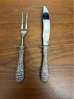 Stieff Rose Sterling silver carving set