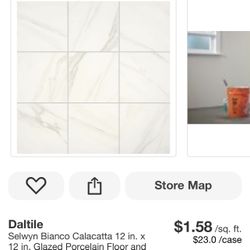 Daltile Selwyn Bianco Calacatta 12 in. x 12 in. Glazed Porcelain Floor and Wall Tile (14.55 sq.