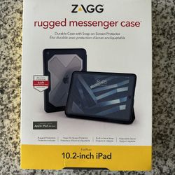 iPad 8/9th 10.2 Inch ZAGG Rugged Messenger Case With Snap On Screen Protector Brand New 