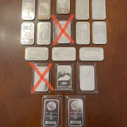 .999 Silver 1 Troy Ounce Bars