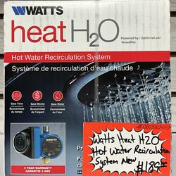 Watts Heat H2O Hot Water Recirculating System New 