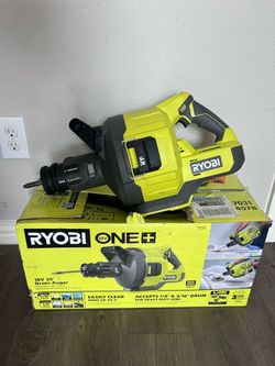 RYOBI ONE+ 18V 35’ Cordless Drain Auger