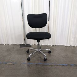 UE Furniture Black Fabric Armless Office Chair