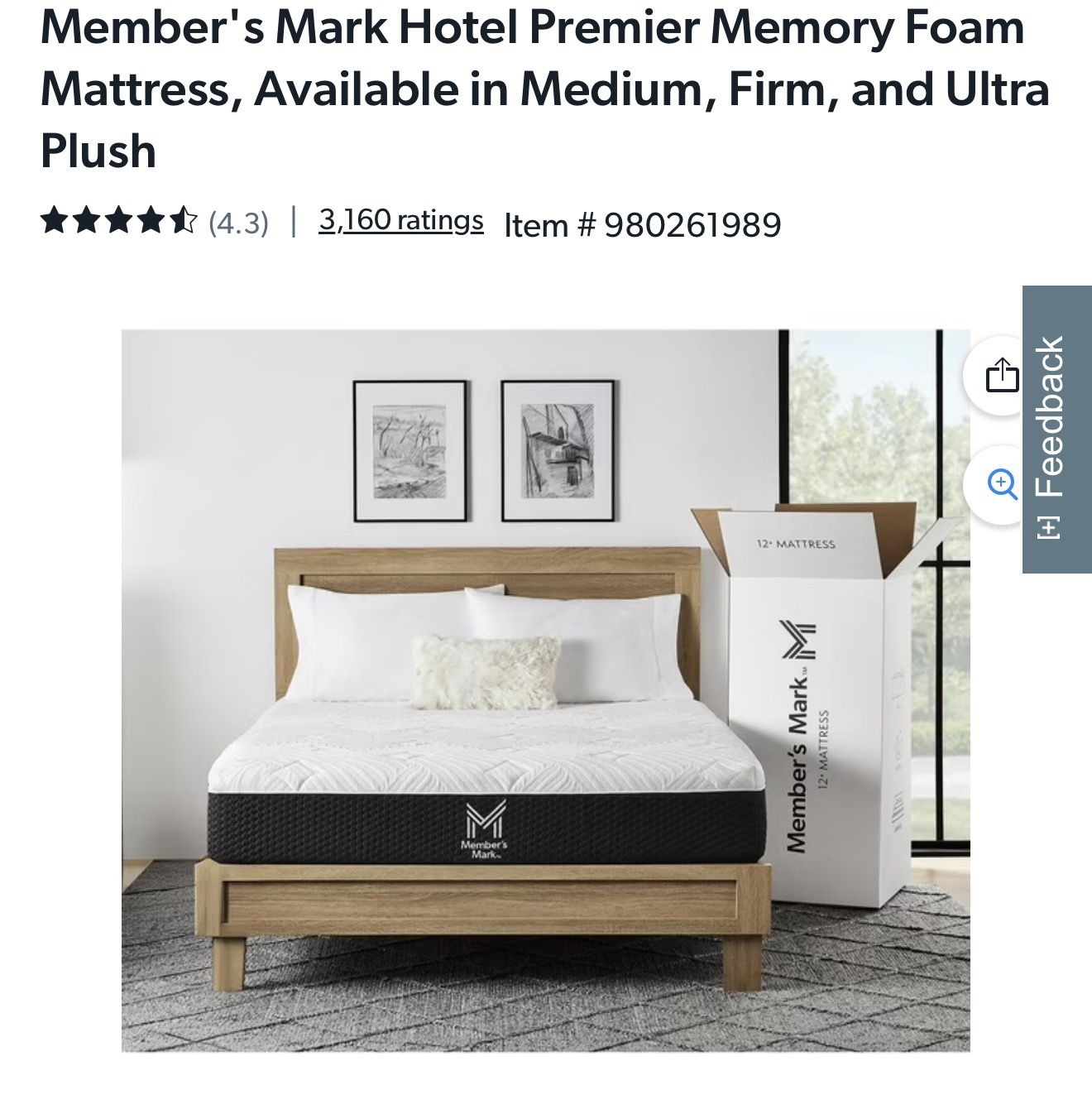 Full Size Mattress and Bed Frame