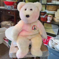 TY BEANIE TEDDIE PEACE BEAR